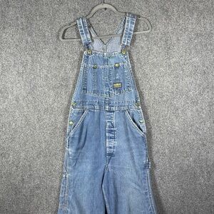 Vintage Oshkosh Vestback Mid Wash Denim Overalls Adult Size 26x34 #1765 **READ